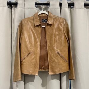 Vera Pelle Tan Leather Jacket